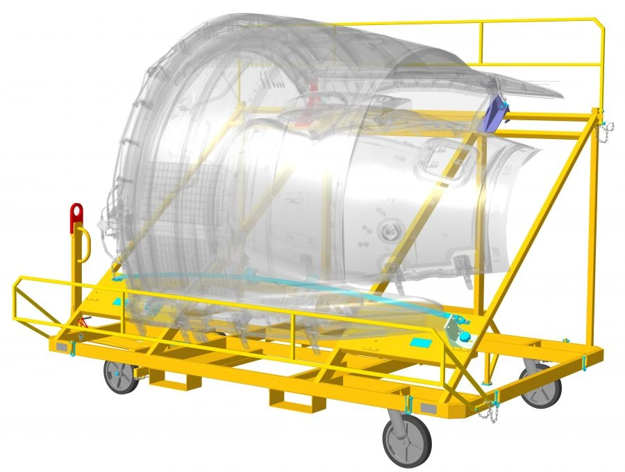 Aircraft Reverse Thrust Door Transport Cart ARD-102