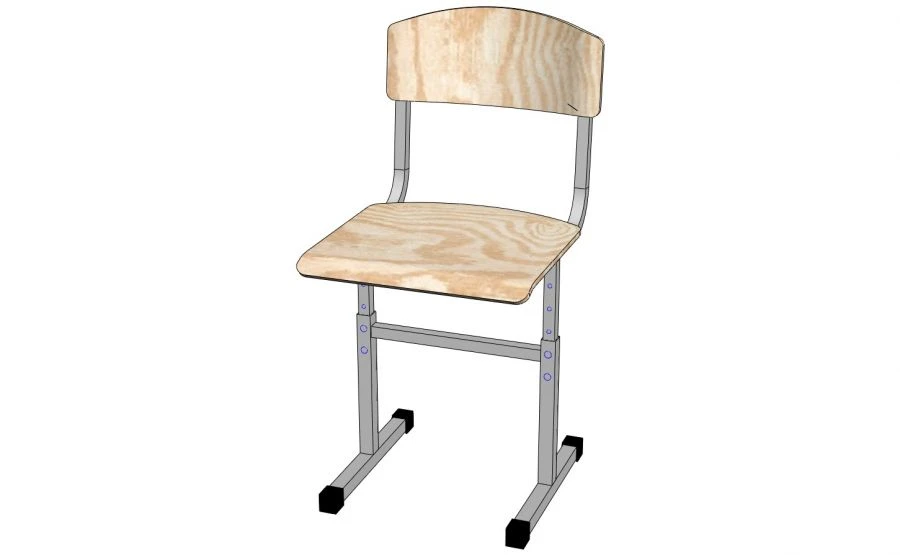 Non-Adjustable Student Chair, Model USN-1