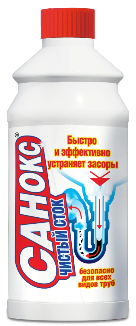 High-Efficiency Drain Clog Remover "Sanox" - Clean Flow 15x500ml