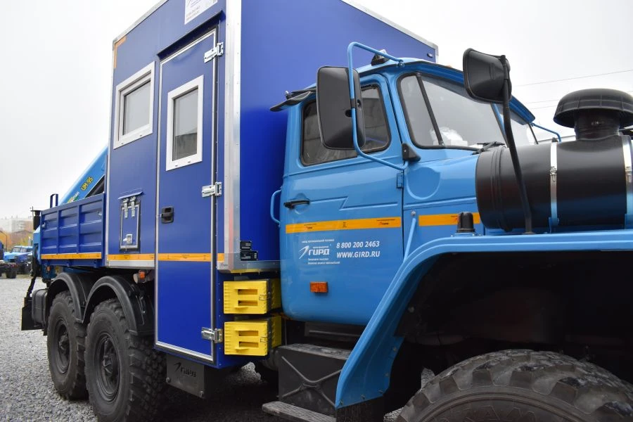 Special Purpose Truck with Crane Manipulator on Ural Chassis
