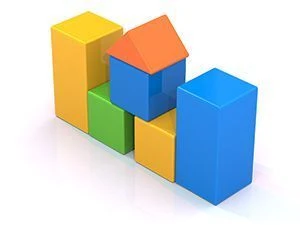 Colorful Lightweight Plastic Building Blocks - 8 Pieces in Net