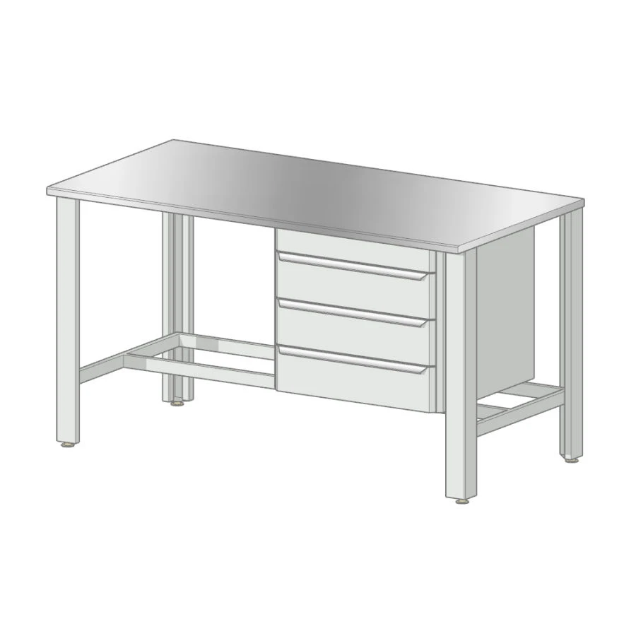 Stainless Steel Workbench with Cabinet 1500x750mm