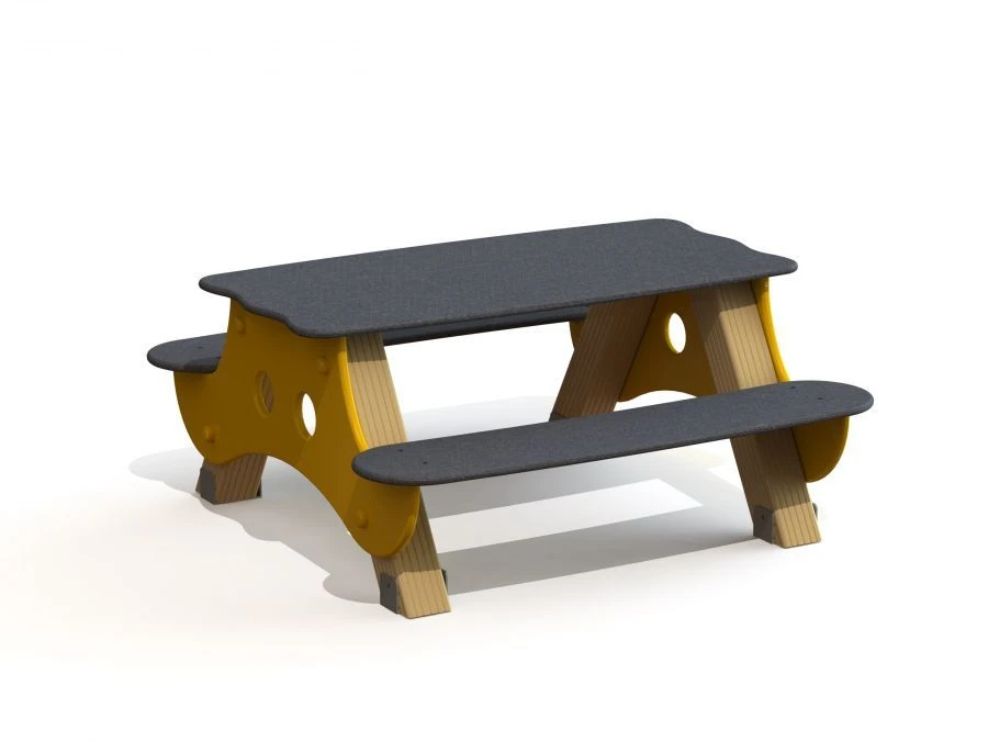 Wooden Support Table with Plywood Seats - MF 2.10