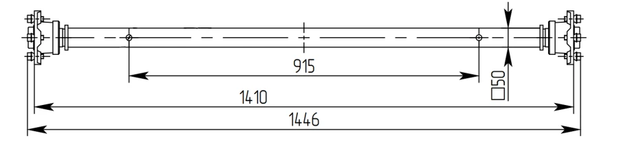 Trailer Axle for Category O1 - Model 817700.002-07.06.800