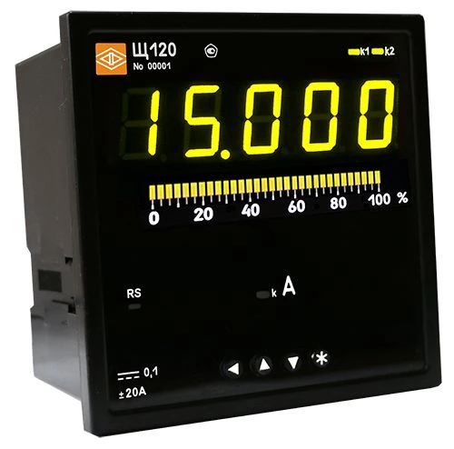 Digital Panel Meter for Measuring Current and Voltage in DC Networks - Model Щ120