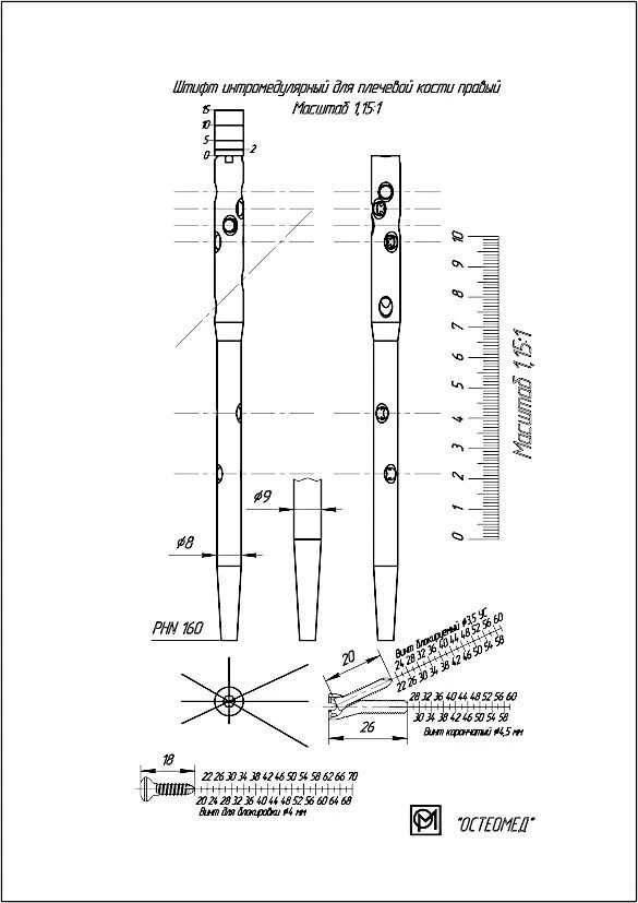 Preoperative Template for Expert II Intramedullary Nails - 520.772