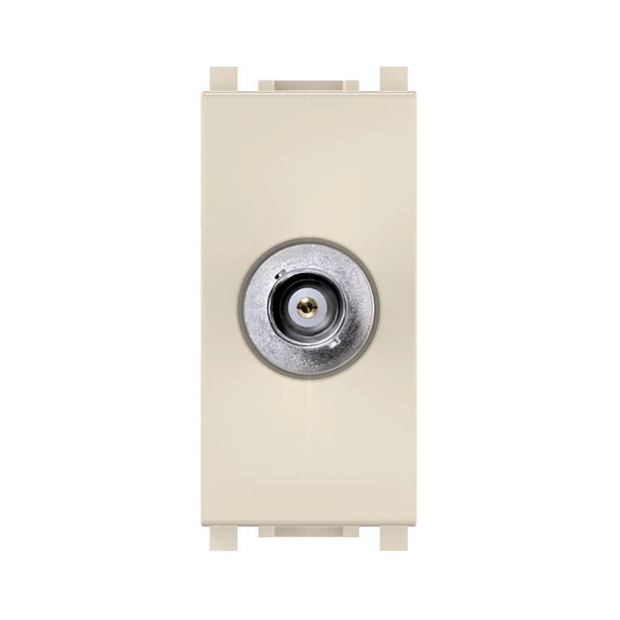 Caduceus Aling Experience Hidden Installation Audio/Video Socket BNC/BNC, 1M, Beige, Art. 74282.9