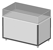 Mobile Horizontal Showcase 1200x600x900 mm