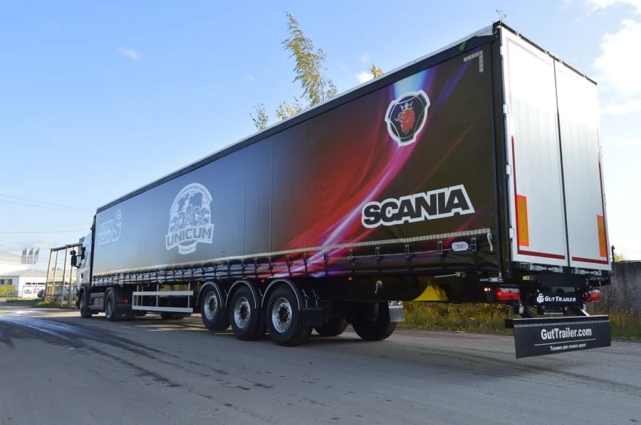 Three-Axle Tent Platform Semi-Trailer FS-453TC