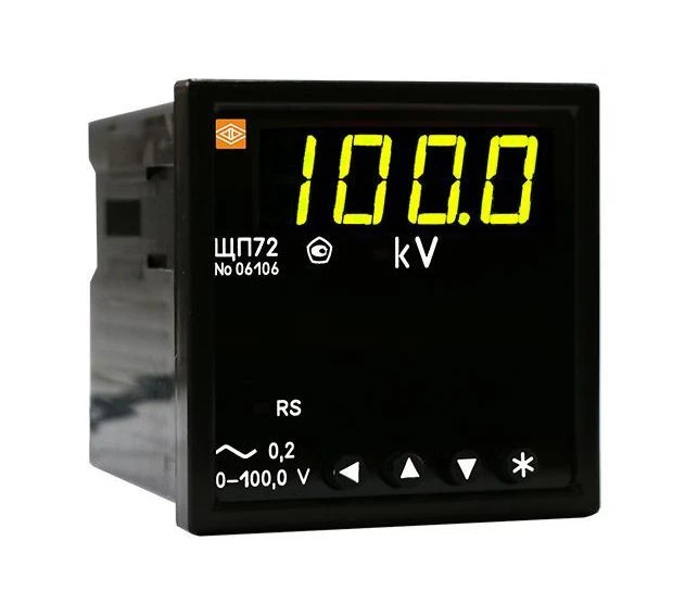 Digital Panel Meter for Current, Voltage, and Frequency Measurement - Model ЩП72