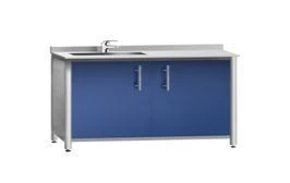 Single Basin Washing Table KSSm-2E with Closed Shelf