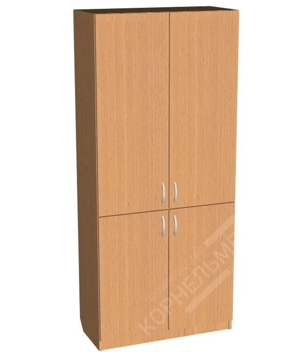Closed 4-Door Cabinet with Shelving