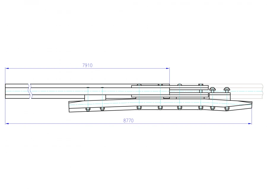 Cross Rail with Counter Rail for Project N2216.01.080-01
