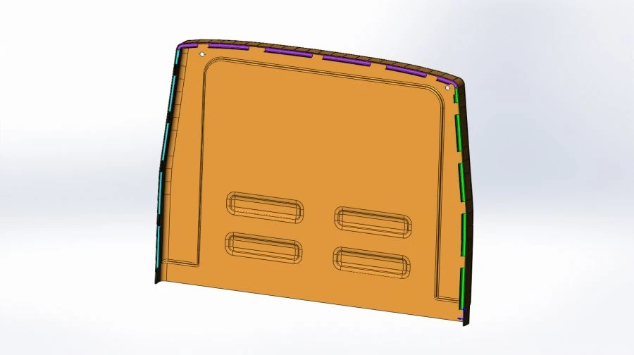Rear Panel AP 4208-5603107-02 - Lightweight Fiberglass Construction