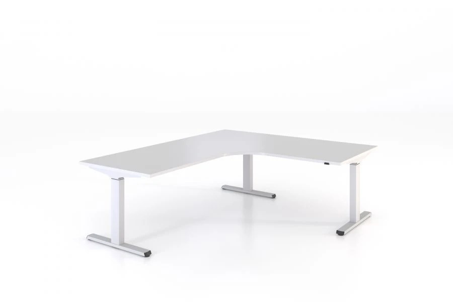 Corner Work Desk Effica with Electric Height Adjustment