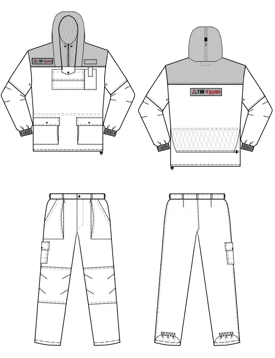 Men's Protective Suit with Jacket, Pants, and Mosquito Netting