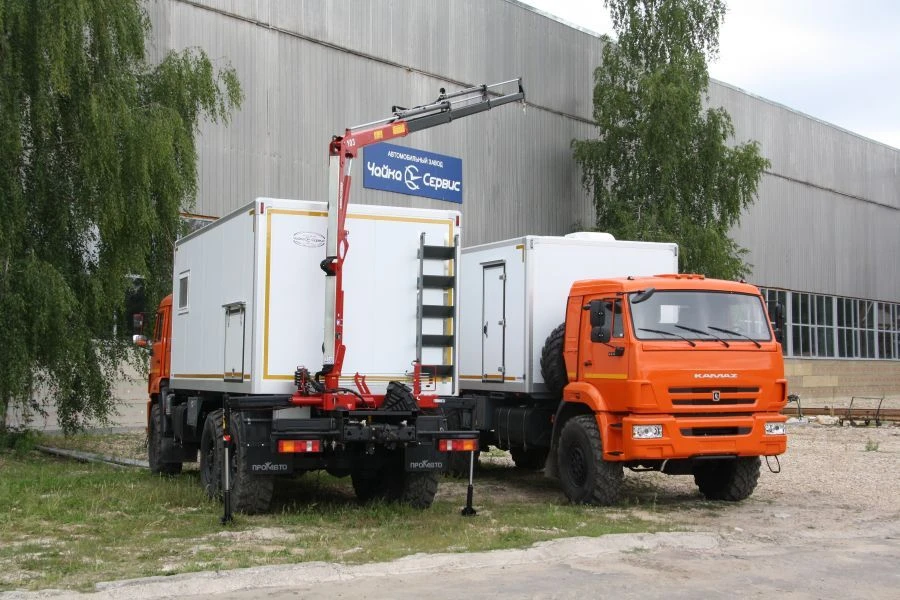 Transport Vehicle with Crane Manipulator Model NR811T2S (KamAZ 5308-A5)