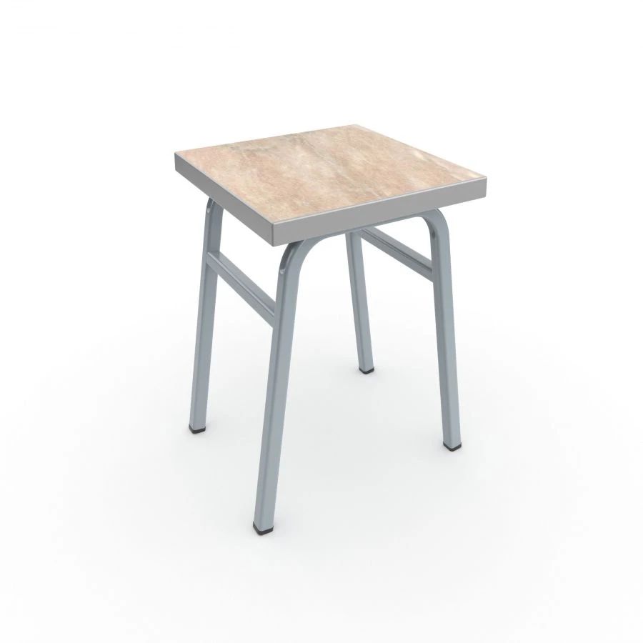 Sturdy Stool with PVC Edging - Durable Metal Frame
