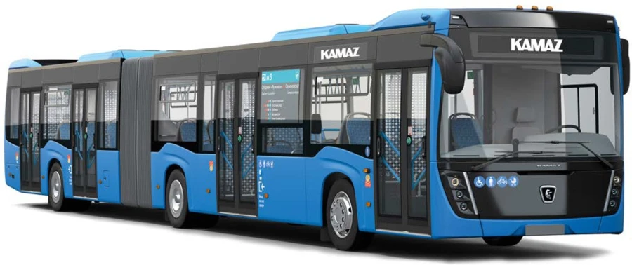 KAMAZ-6299-5F Diesel Bus with 6x2 Configuration