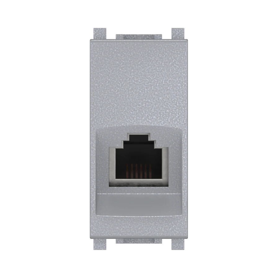 CADUCEUS ALING Experience RJ12 6P6C Cat.3 Hidden Socket 1M Silver