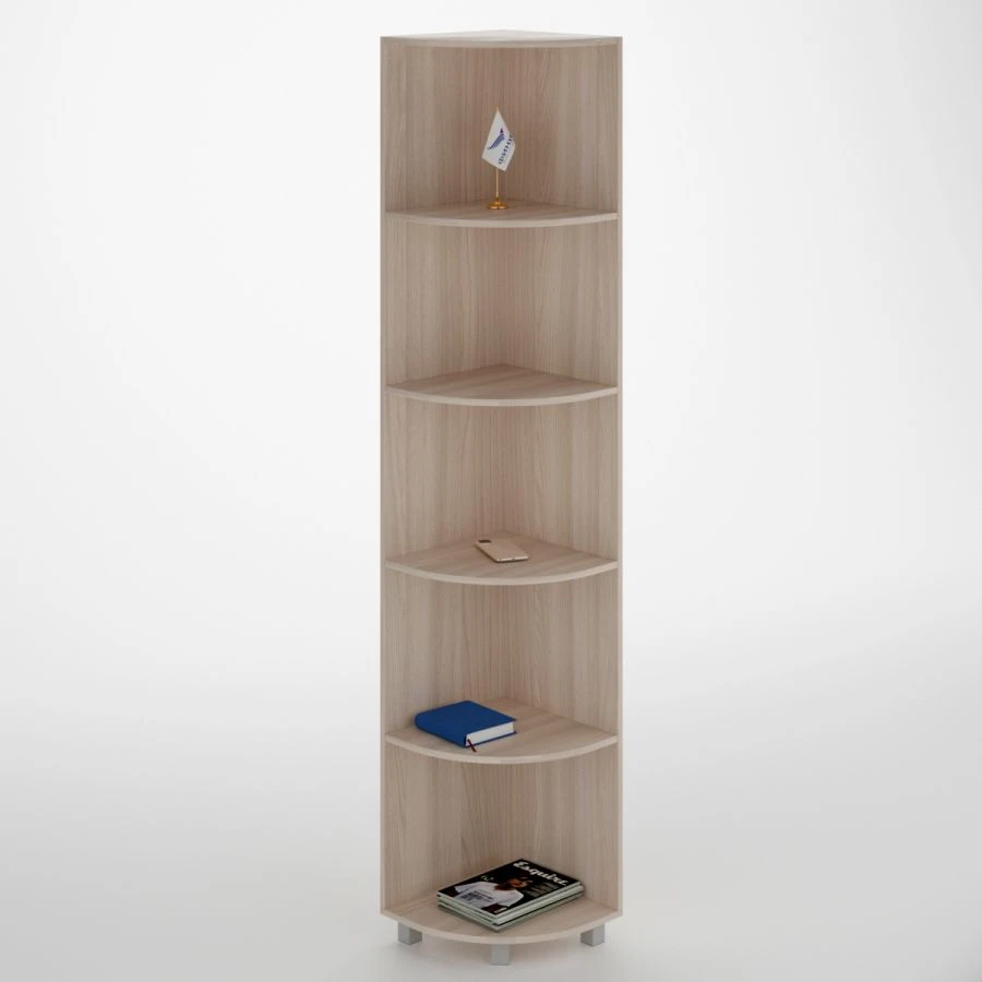 Corner Cabinet with Rounded Shelves, LDP 16mm