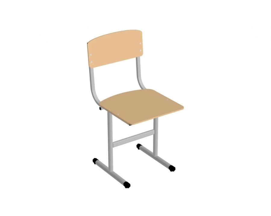 Non-Adjustable Student Chair with Round Pipe and Straight Ski STU-2