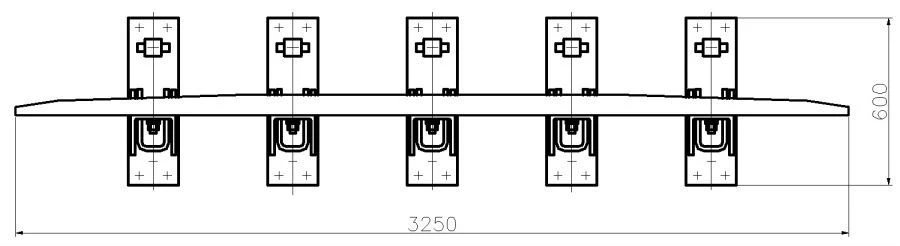 SP850 Profile Switch Rail with Complete Padding and Fasteners for MP380.00