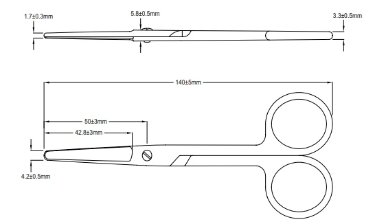 Surgical Scissors for Cutting Bandage Material and Fabric - Model 10.0016.14