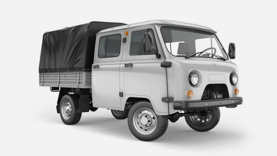 UAZ 390945-552 Cargo Truck with Metal Cabin