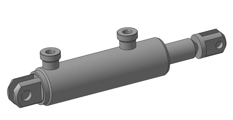 Piston Hydraulic Cylinder for Pushing/Pulling, 40mm Diameter, Model EDCG 40.25.80.266