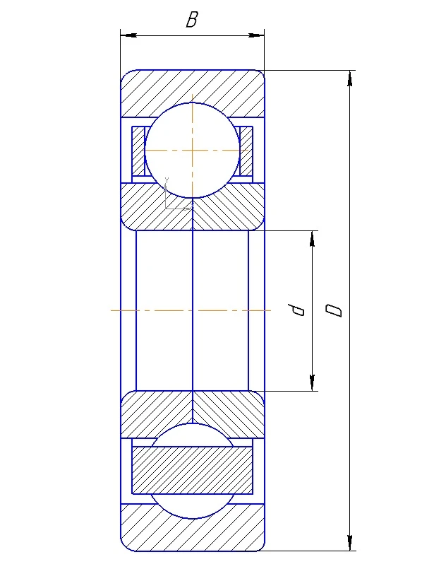 Radial-axial Ball Bearing 5-176218B GOST 520-2011