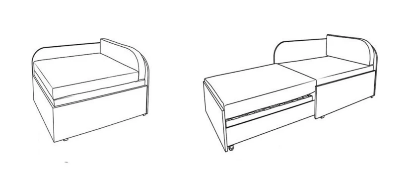 Children's and Teen Sofa with Wooden Frame