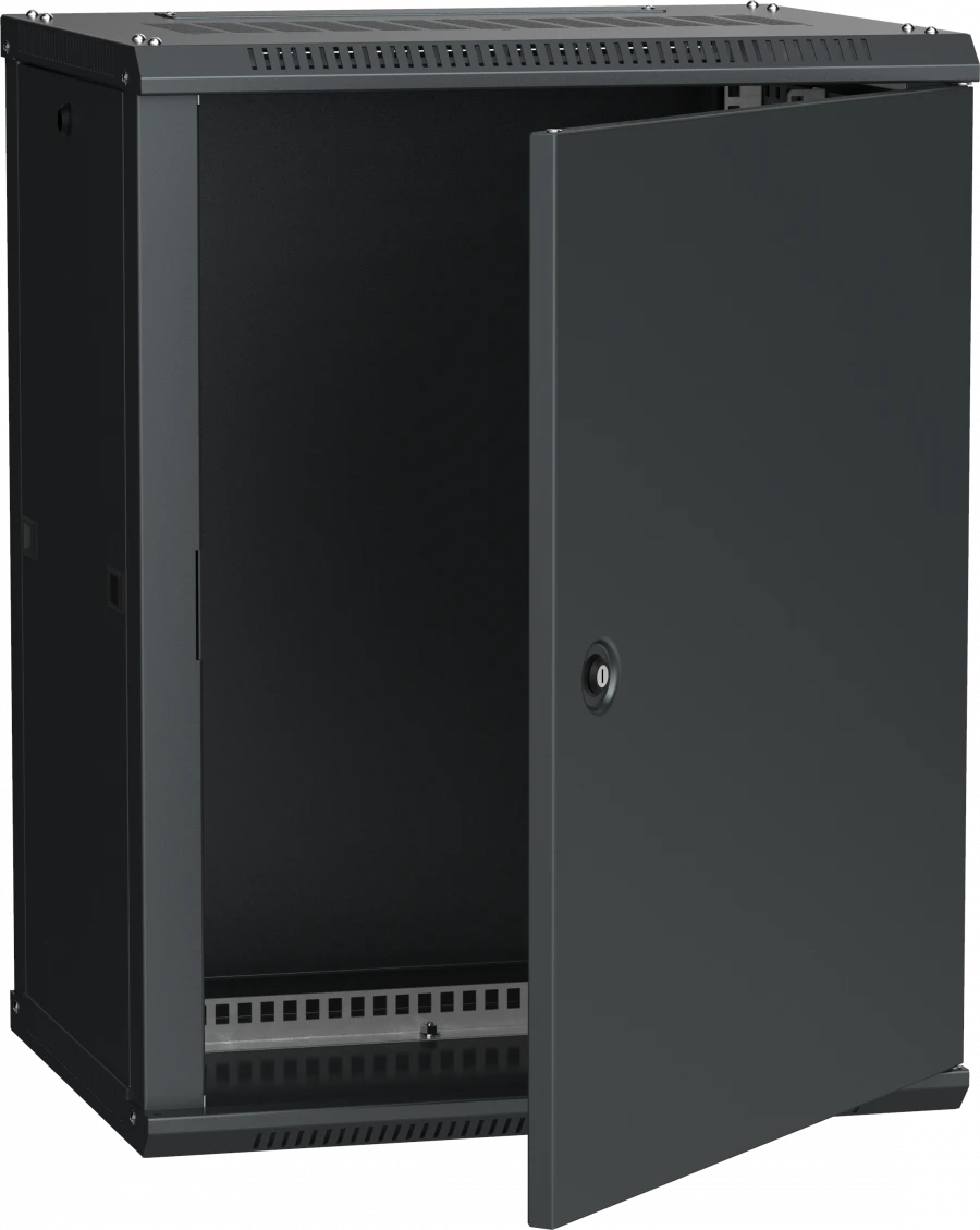 LINEA W 18U Wall-Mounted Cabinet 600x450mm Metal Door RAL9005