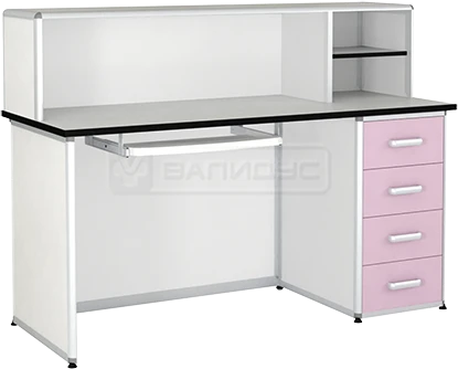 Nurse Station PS-1KN with Shelf and Support Cabinet