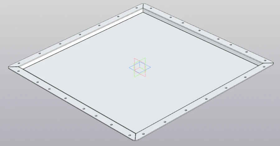 Aluminum Cover for Battery Block RSBG.735412.003