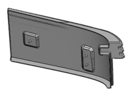 Right Rear Wing S.21Р-10.20.120-001 for Tram Carriage