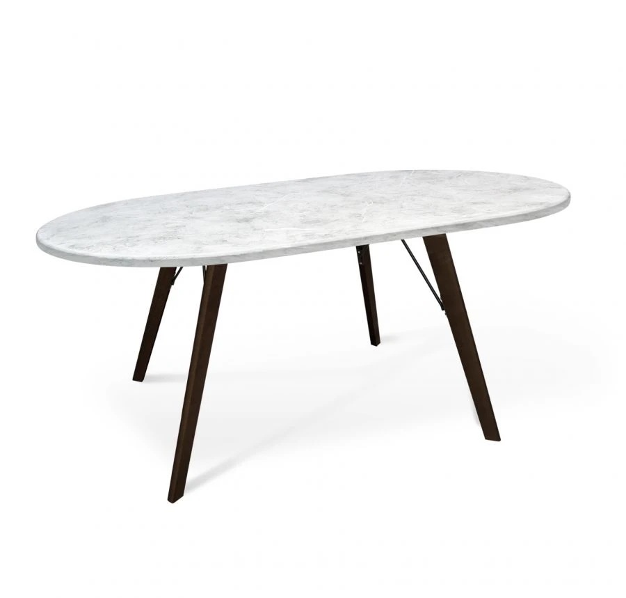 Oval MDF Table with Wooden Frame Sheffilton SHT-TU9-2/140-80