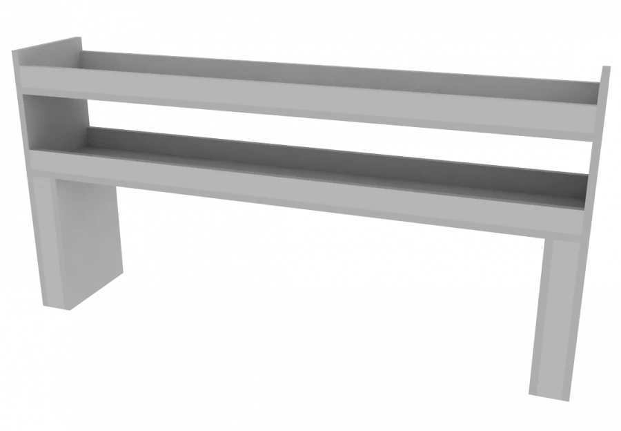 Double-Sided Shelf Unit 1300x250x650mm