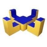 Soft Furniture Set "Quartet" for Early Childhood Education