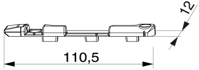 Left Pivoting Locking Bar for Window Hardware KBE AD9