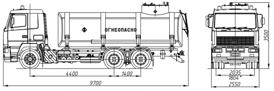 Fuel Tanker ATZ 4680G4-11 on MAZ 6312C5 Chassis
