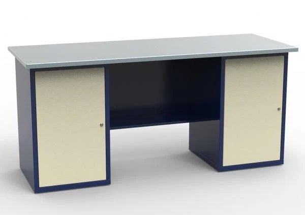 Two-Column Workbench with Galvanized Top, Model SV-2T.01.01.19.CO