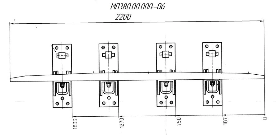 SP850型反向轨道及全套垫片和紧固件 R65 m 2/9 pr. 1684