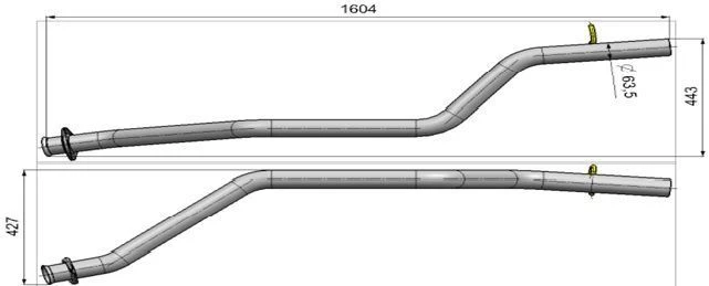 Exhaust Pipe for Engine 405, Model 33023-1203170-10