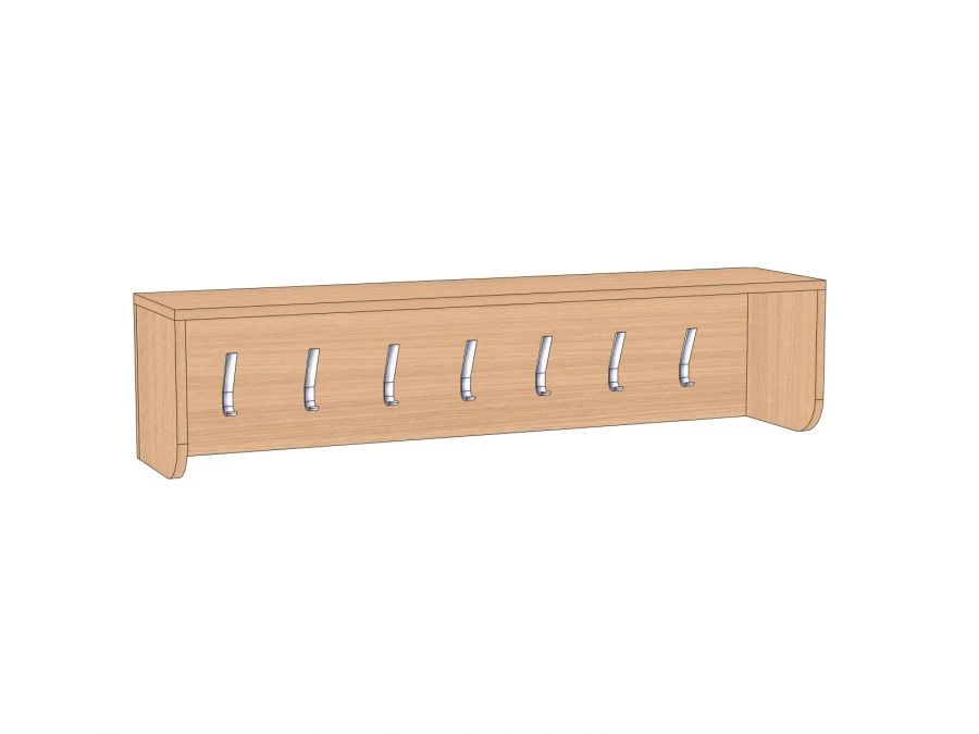 Wall-mounted coat rack 1200x250x250 mm VN-7