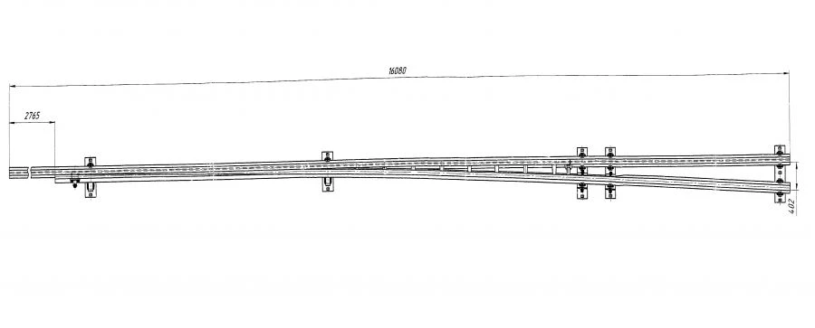 Straight Rail with Curved Spike for Project 2750.01.000RK2-01