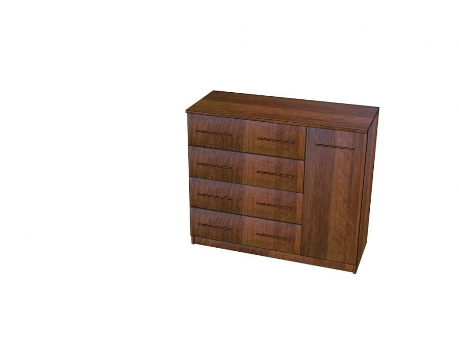 Storage Chest with Door and Drawers for Bedroom Organization