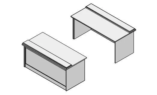 Judge's Table with Wooden Frame - Series "Court