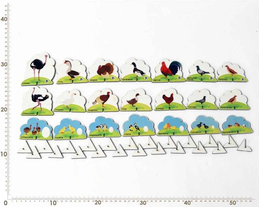 Set of Domestic Bird Figurines 5-7 cm