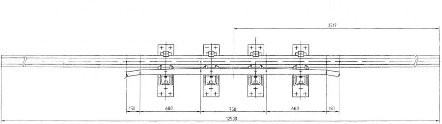 Cross Rail with Counter Rail Type R50 Mark 1/6 Project 1581.08.000/01